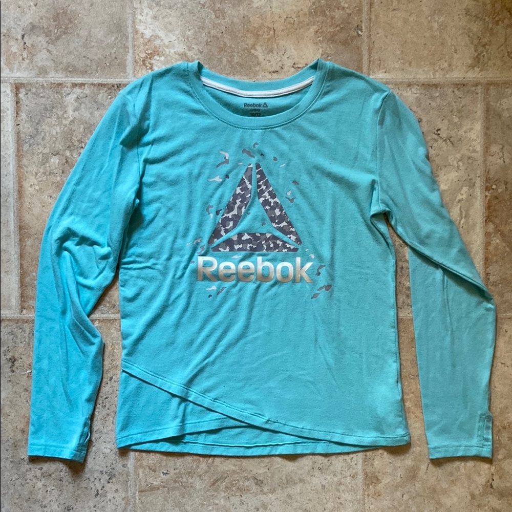 Girls Reebok Teal Long Sleeve Top